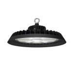 200W Black UFO LED High Bay Light - Programmable Motion Sensor - 32000 Lumens - 750W MH Equivalent