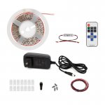 White LED Strip Lighting Kit - 5m Under Cabinet LED Tape Light - Wireless RF Controller - 150 lm/ft