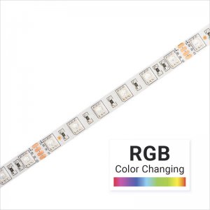 Custom Length RGB LED Strip Light - Radiant Series Tape Light - 24V - IP20 - 1m