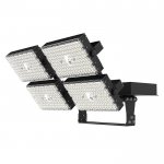 800W LED High Mast Light, 200Lm/W High uniformity Black Aluminum 4 Modules Waterproof Light