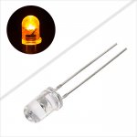 5mm Yellow LED - 593 nm - T1 3/4 LED w/ 15 Degree Viewing Angle