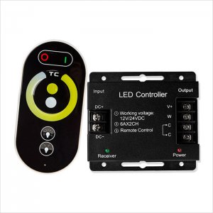 Tunable White LED Controller w/ Wireless RF Remote - 7 Amps/Channel