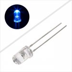 5mm Super Bright Blue LED - 470 nm - T1 3/4 LED w/ 30 Degree Viewing Angle