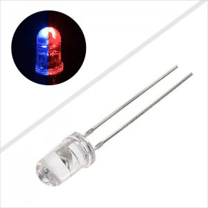 5mm Blinking Red/Blue LED - T1 3/4 LED w/ 20 Degree Viewing Angle