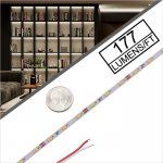 5m Ultra Narrow White LED Strip Light/Tape Light - 4mm Width - 12V - IP20