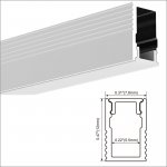 A116 Series 8*12mm LED Strip Channel - mini size slim recessed shallow linear led tape aluminium extrusion profile for 5mm LED Strip Lights