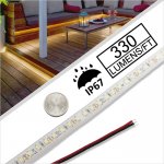 Outdoor White LED Strip Light/Tape Light - High CRI - 12/24V - IP67 Waterproof - 5m