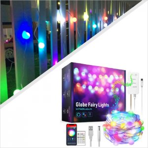 Smart WiFi Globe Fairy Lights Set - Bluetooth Smartphone App Controlled