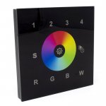 Sunricher RF RGBW 4 Zone Wall Panel Black (Mains voltage)