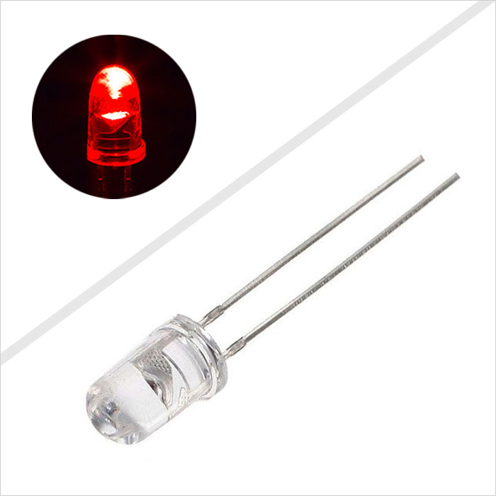 LED Rouge, Traversant, 5 mm (T-1 3/4), 2,25 V Code commande RS: 228-5988  Référence fabricant: L-53HD