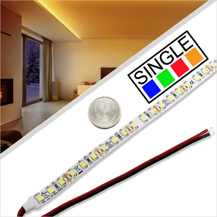 5m Single Color LED Strip Light/Tape Light - 12V/24V - IP20, SNC-2835-IP20 -5M